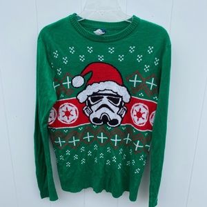 Star Wars Storm Trooper Ugly Christmas Sweater Green size S